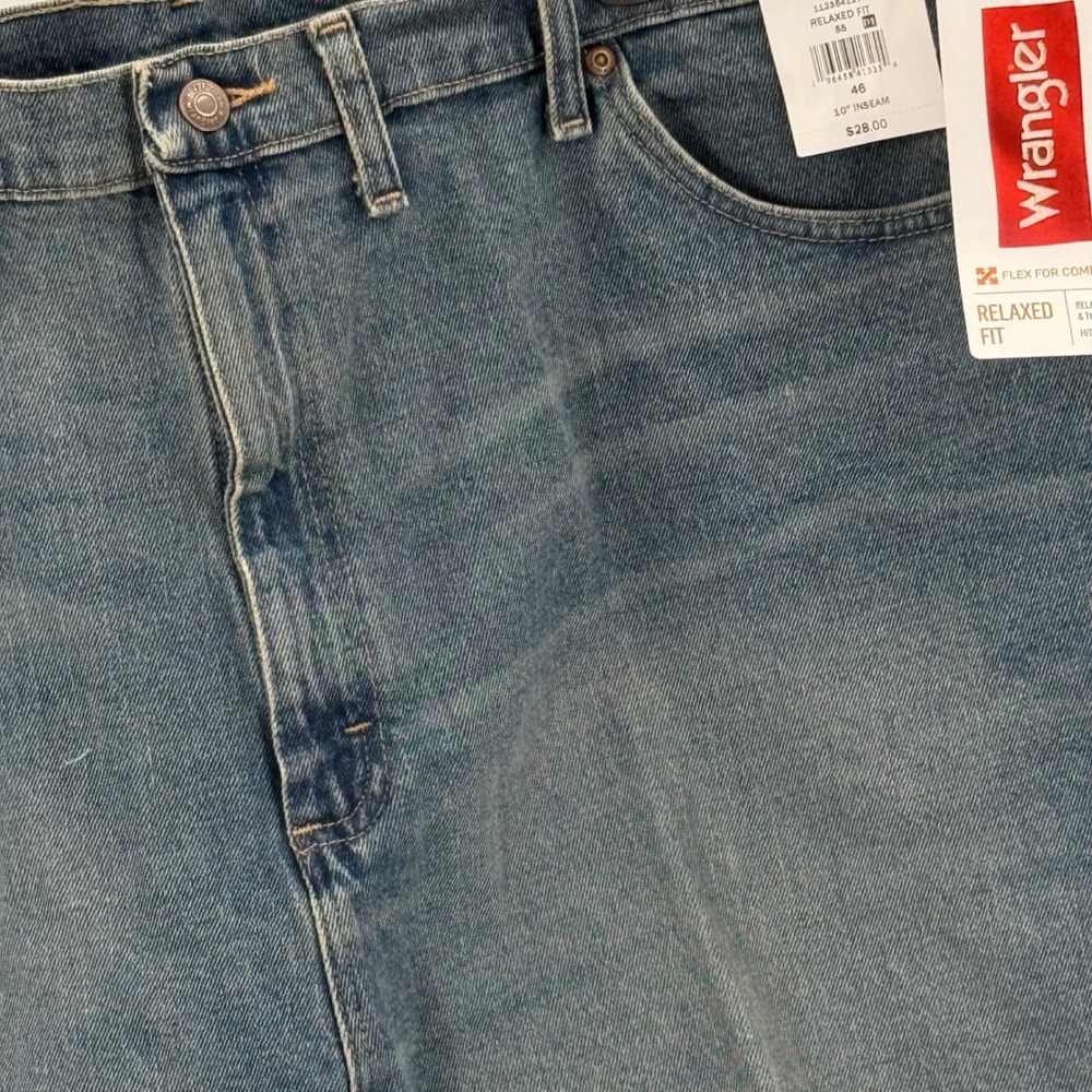 Wrangler‎ Denim Shorts Relaxed Fit Flex Comfort Blue Jean Shorts Mens Size 46